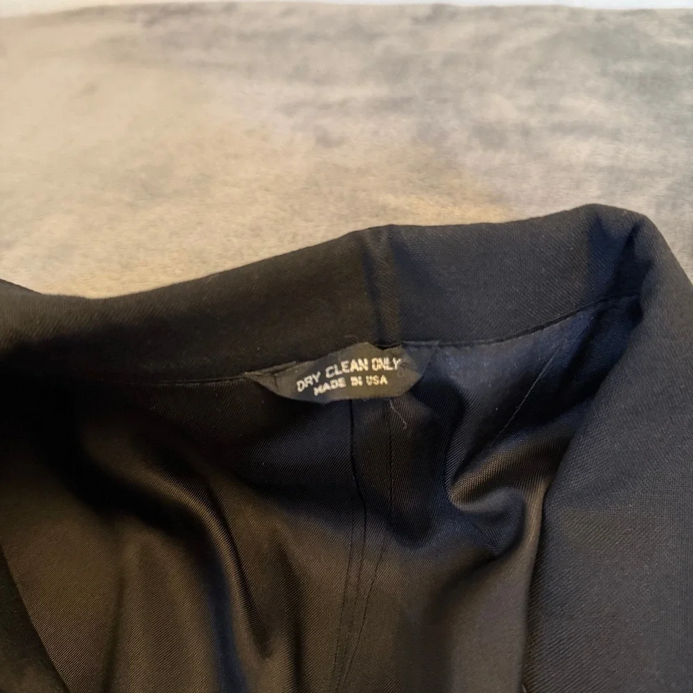 Neil Allyn Tuxedo Jacket Mens‎ 43R Black Wool Satin Peak Lapel Formal Blazer